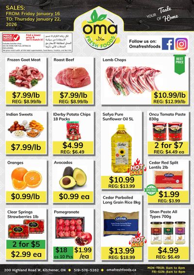 Oma Fresh Foods Flyer January 16 to 22