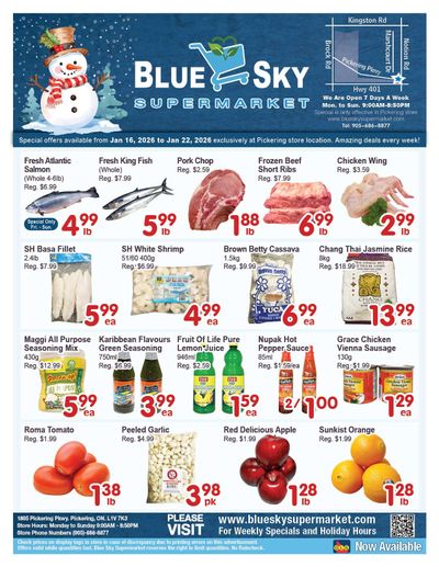Blue Sky Supermarket (Pickering) Flyer January 16 to 22