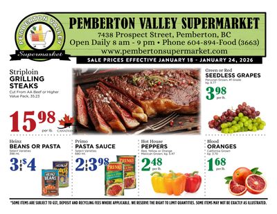 Pemberton Valley Supermarket Flyer January 18 to 24