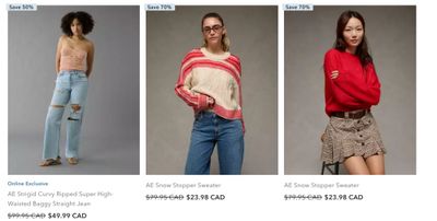 American Eagle & Aerie Canada: Save 30-70% on Everything