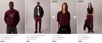 Calvin Klein Canada End of Season Sale: Save up to 60% Off Sitewide + Extra 20% off + Extra $5 off $50 with Promo Code