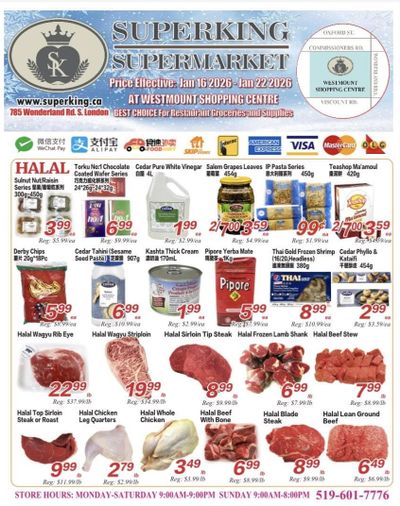 Superking Supermarket (London) Flyer January 16 to 22