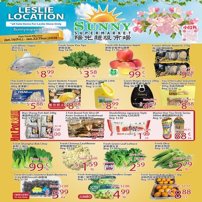 Sunny Supermarket (Leslie) Flyer January 16 to 22