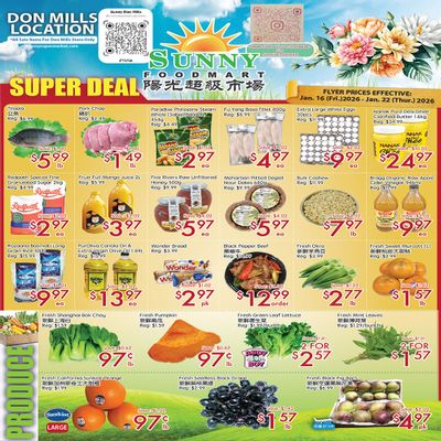 Sunny Foodmart (Don Mills) Flyer January 16 to 22