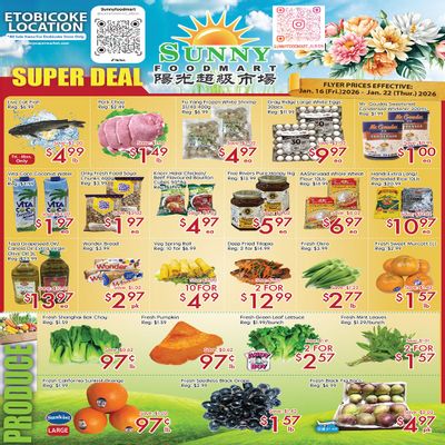 Sunny Foodmart (Etobicoke) Flyer January 16 to 22