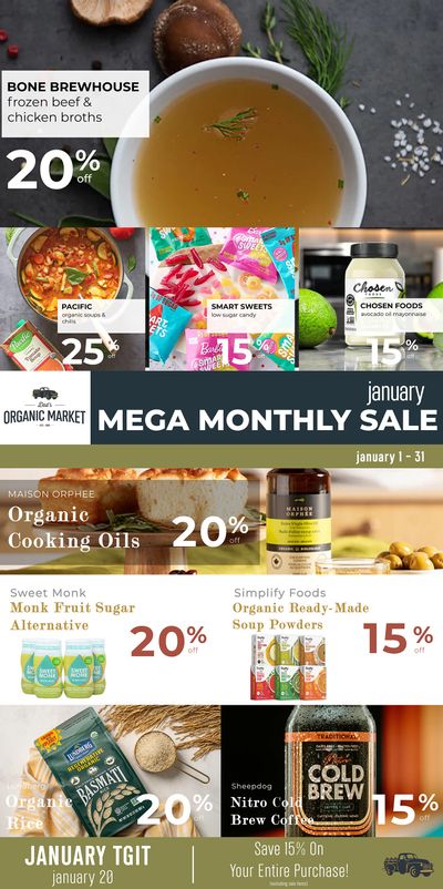 Dad’s Organic Market Monthly Flyer January 1 to 31