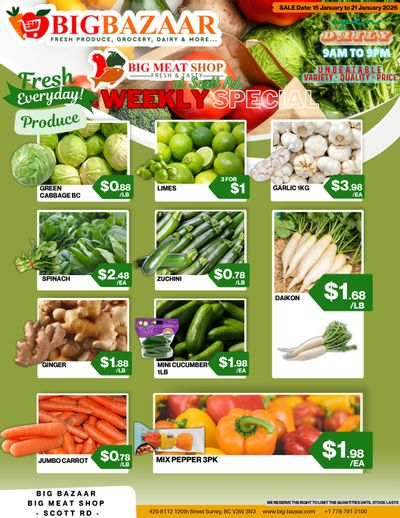 Big Bazaar Canada Flyer January 16 to 21