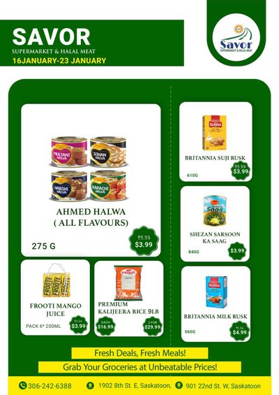 Savor Supermarket Flyer January 16 to 23