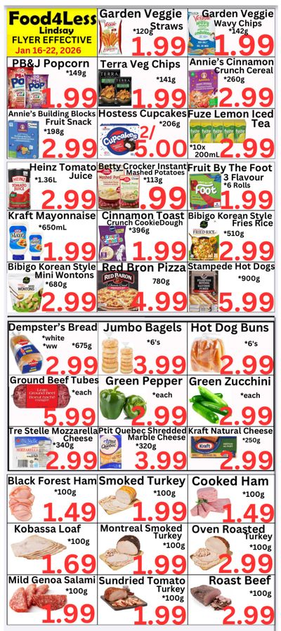 Food 4 Less (Lindsay) Flyer January 16 to 22