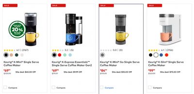 Keurig Canada: Save up to $70 on Select Coffee Makers + More