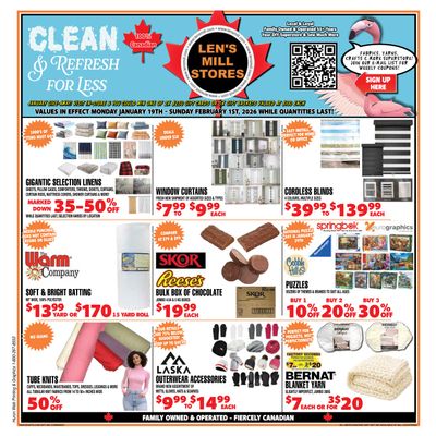 Len's Mill Stores Flyer January 19 to February 1