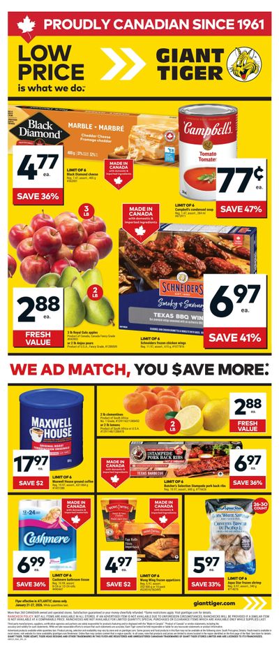 Giant Tiger (Atlantic) Flyer January 21 to 27