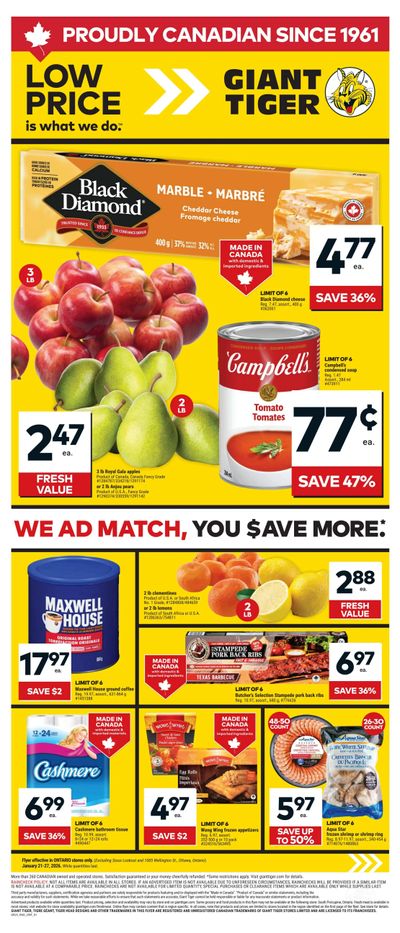 Giant Tiger (ON) Flyer January 21 to 27