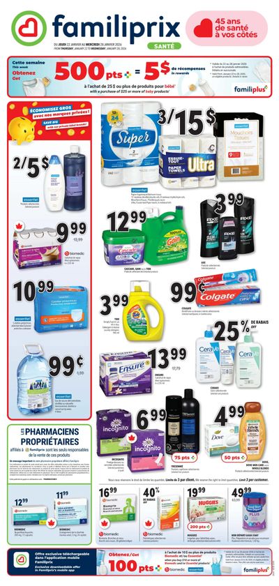 Familiprix Sante Flyer January 22 to 28