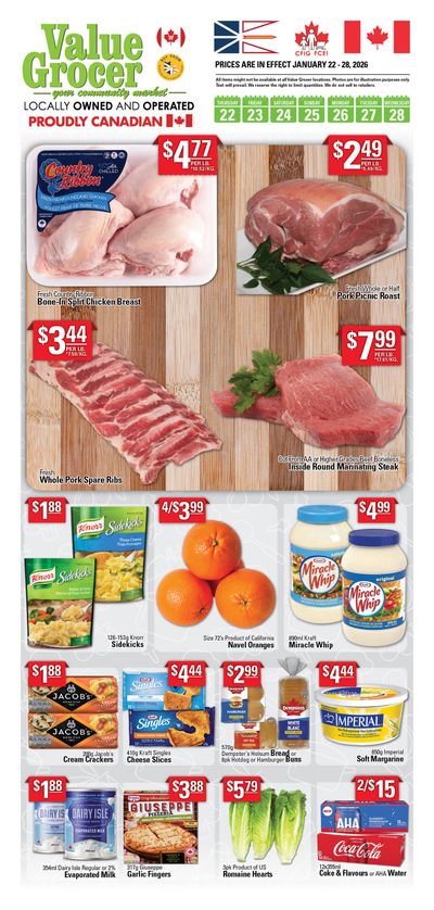 Value Grocer Flyer January 22 to 28