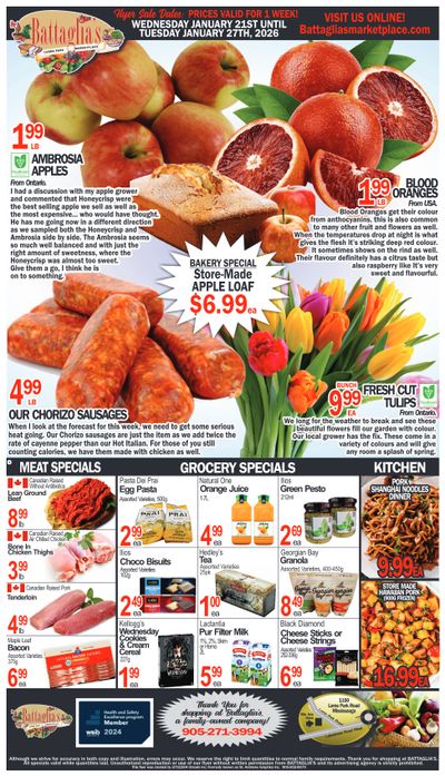 Battaglia's Marketplace Flyer January 21 to 27