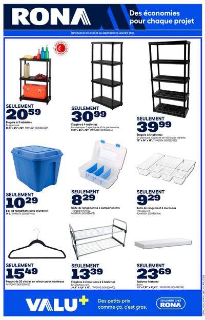Rona & Rona+ (QC) Flyer January 22 to 28