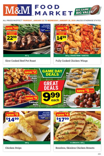 M&M Food Market (Atlantic, ON & West) Flyer January 22 to 28