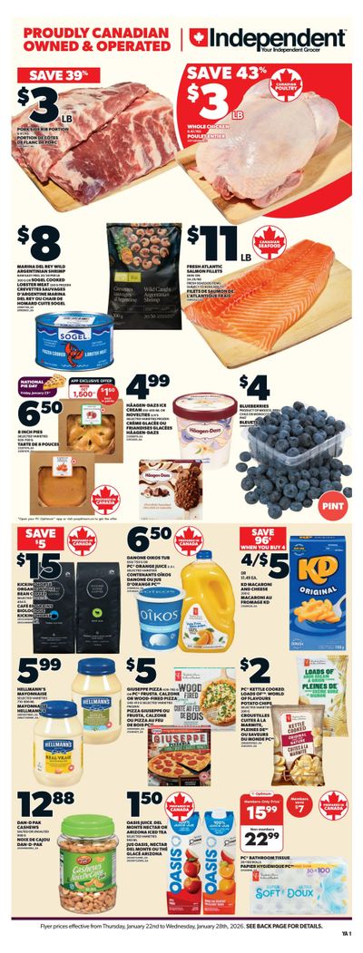 Independent Grocer (Atlantic) Flyer January 22 to 28