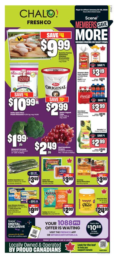 Chalo! FreshCo (West) Flyer January 22 to 28