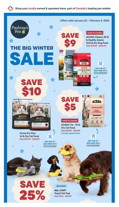 Paulmac's Pets Flyer January 22 to February 4