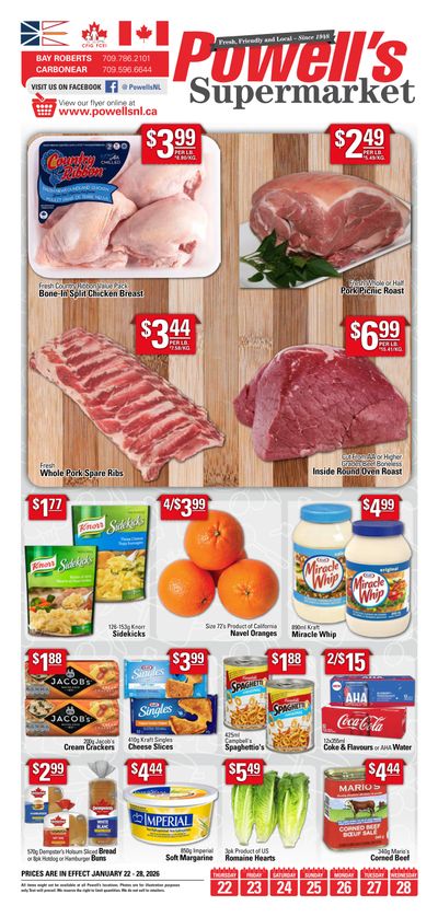 Powell's Supermarket Flyer January 22 to 28