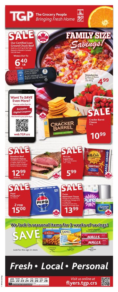 TGP The Grocery People Flyer January 22 to 28