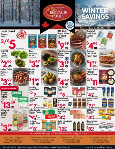 Tru Value Foods Flyer January 21 to 27