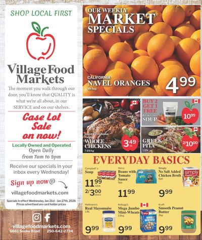 Village Food Markets Flyer January 21 to 27