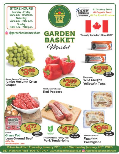 The Garden Basket Flyer January 22 to 28