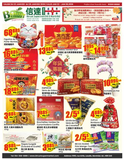 Btrust Supermarket (Montreal) Flyer January 22 to 28