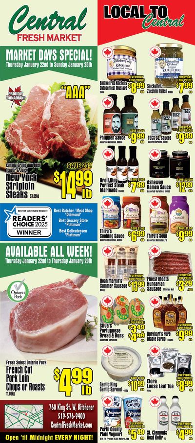 Central Fresh Market Flyer January 22 to 29