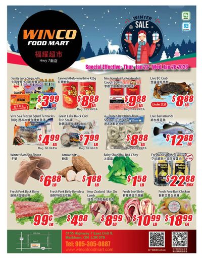 WinCo Food Mart (HWY 7) Flyer January 22 to 28