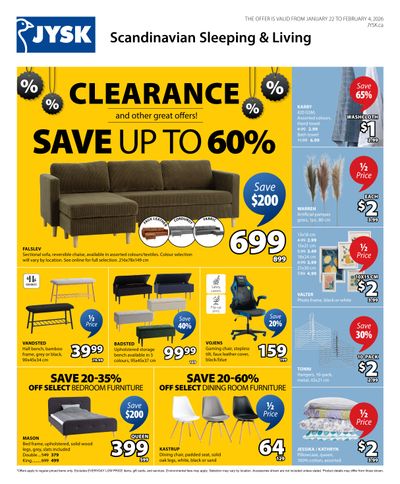 JYSK Flyer January 22 to February 4