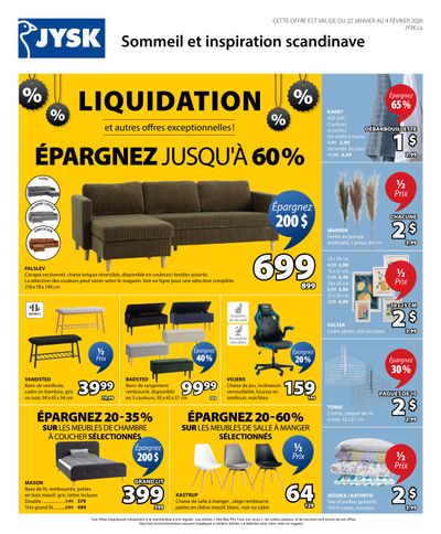 JYSK (QC) Flyer January 22 to February 4