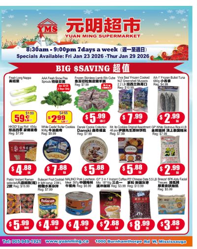 Yuan Ming Supermarket Flyer January 23 to 29