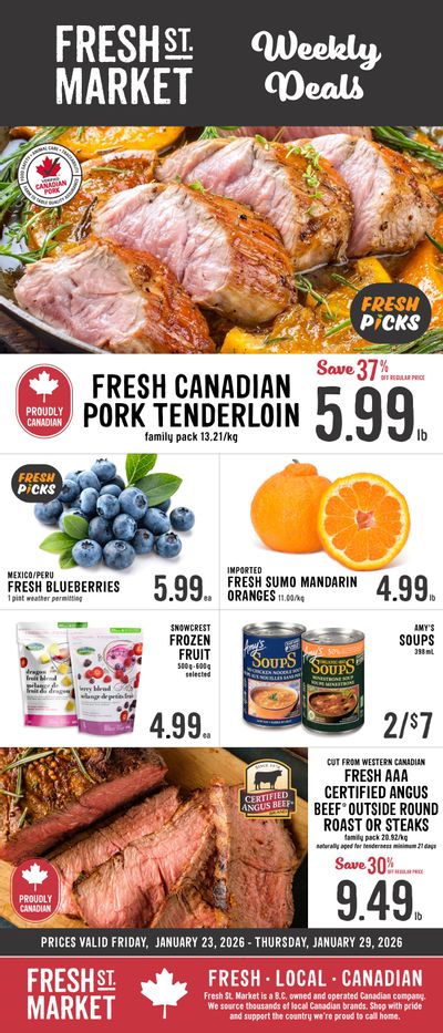 Fresh St. Market Flyer January 23 to 29