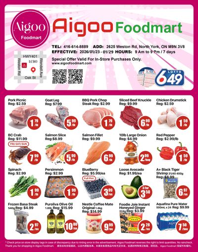 Aigoo Foodmart Flyer January 23 to 29
