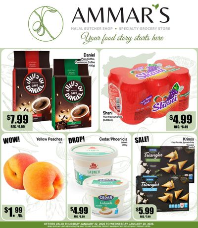 Ammar's Halal Meats Flyer January 22 to 28