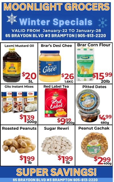 Moonlight Grocers Flyer January 22 to 28