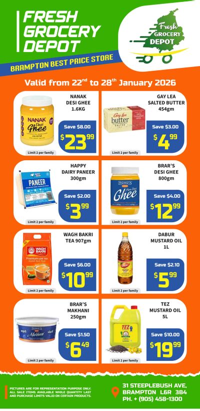 Fresh Grocery Depot Flyer January 22 to 28