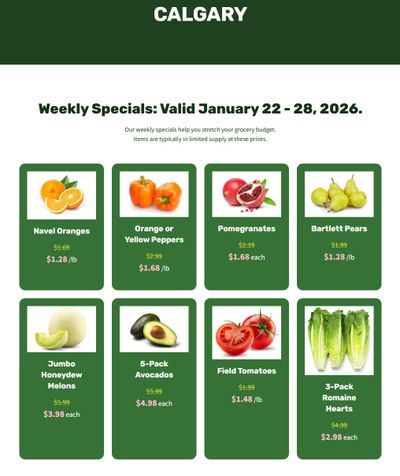 H&W Produce Flyer January 22 to 28