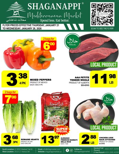 Shaganappi Mediterranean Market Flyer January 22 to 28
