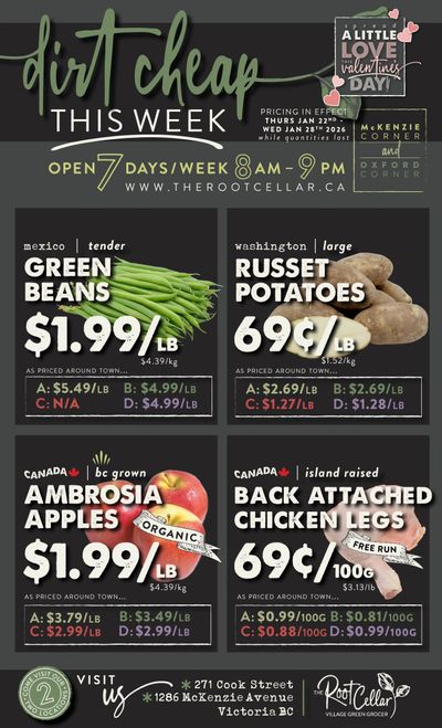 The Root Cellar Flyer January 22 to 28