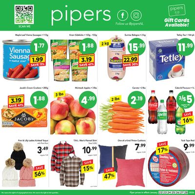 Pipers Superstore Flyer January 22 to 28