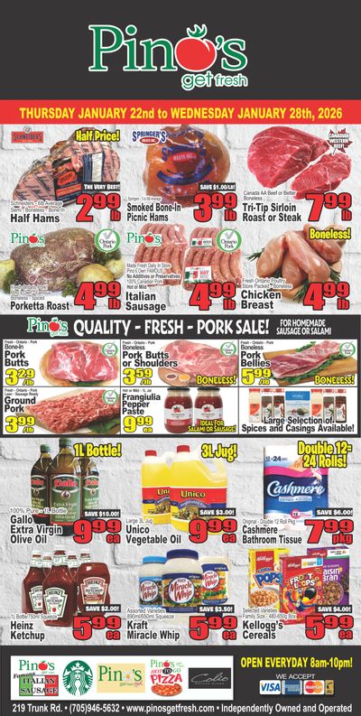 Pino's Flyer January 22 to 28