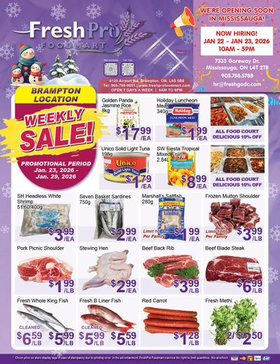 FreshPro Foodmart (Brampton) Flyer January 23 to 29