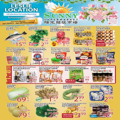 Sunny Supermarket (Leslie) Flyer January 23 to 29