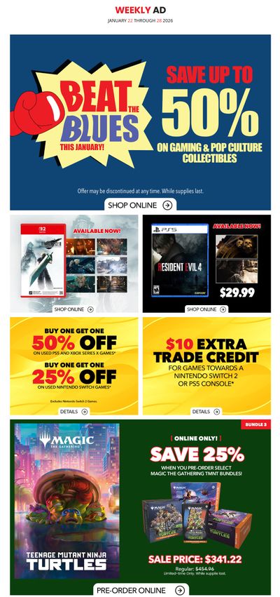 EB Games Flyer January 22 to 28