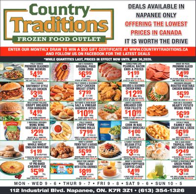 Country Traditions Flyer January 22 to 30